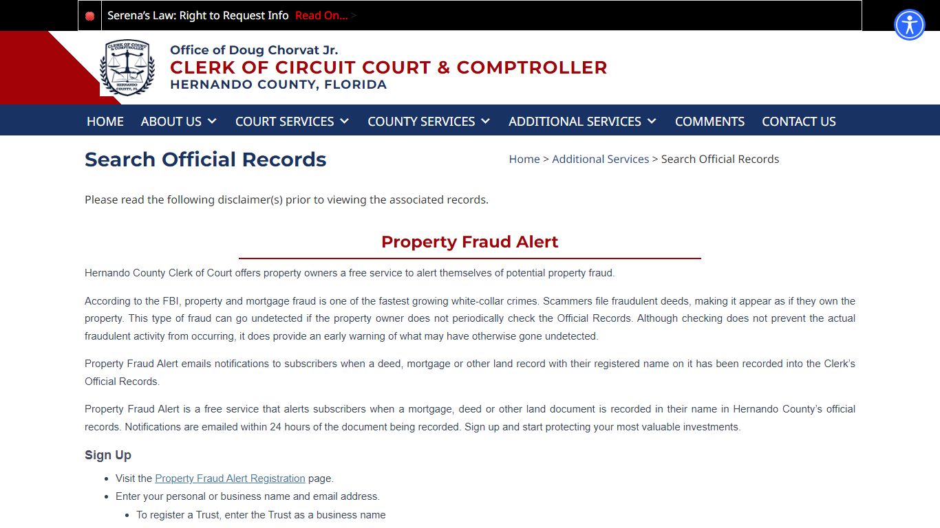Search Official Records – Hernando County Clerk of Circuit Court ...
